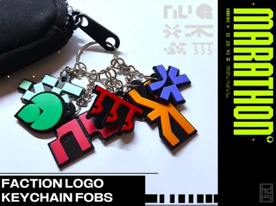 MARATHON Faction Logos Keychain Fobs