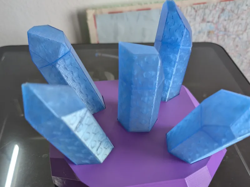 5 Crystals with hole for light