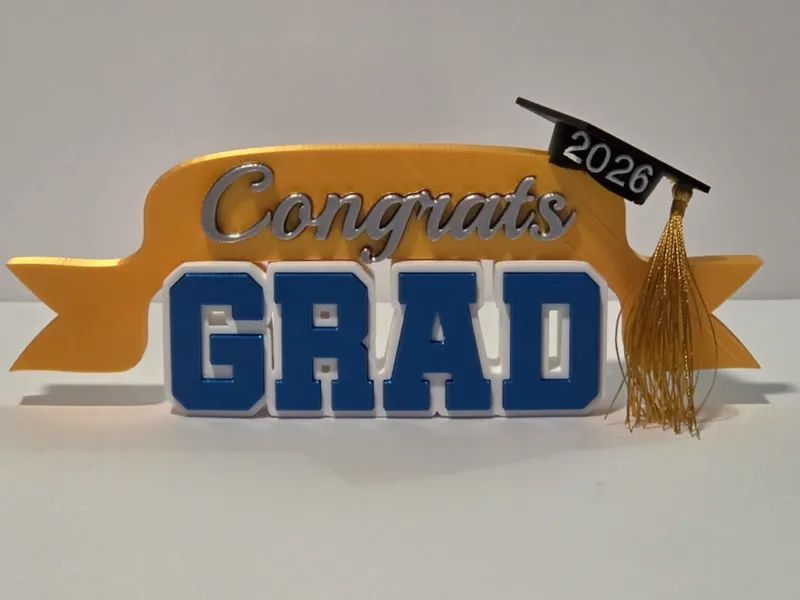 Congrats Grad Graduation Sign - Customizable Year