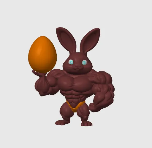 Super Jacked Rabbit THE Easter Bunny. Jacked Rabbit by NakedMoleRat - MakerWorld