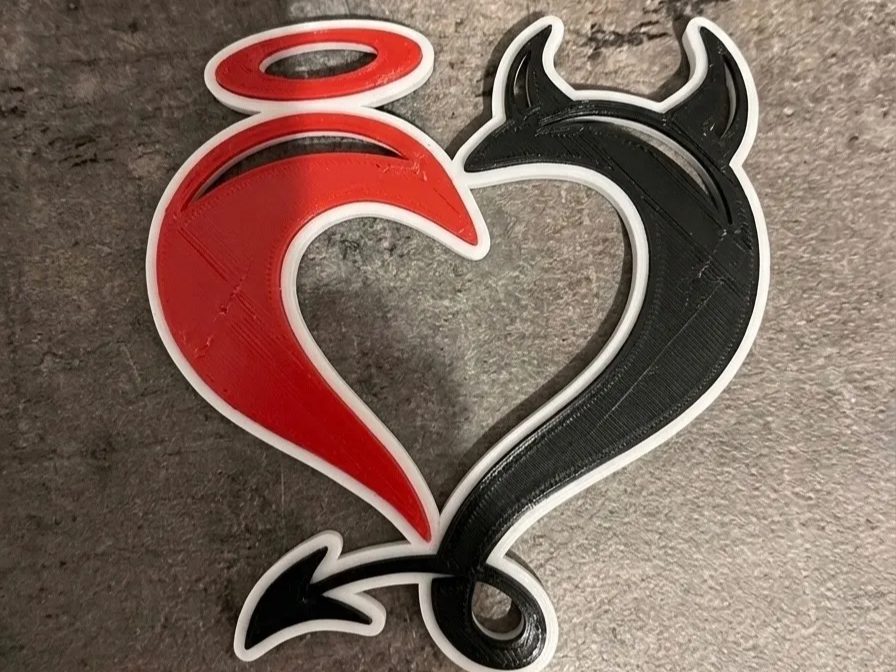 Portachiavi Cuore angeli e Demoni