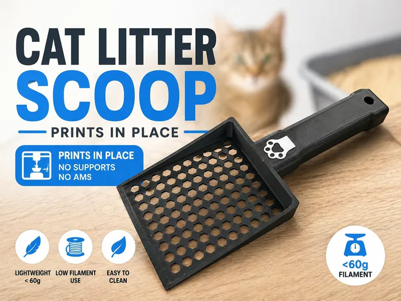 Cat Litter Scoop |No Supports |2-Color No AMS <60g