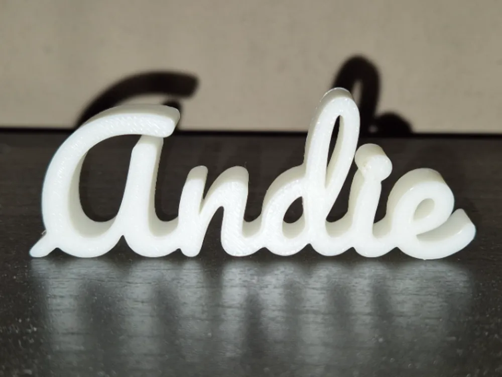 Andie Name Sign Display Decor - Free 3D Print Model - MakerWorld