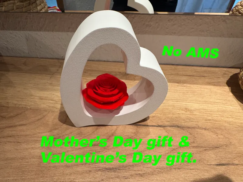 Rahmen mit Rose Muttertags & Valentinstagsgeschenk