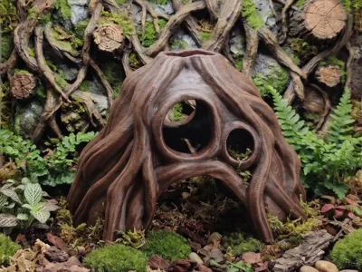 Terrarium Aquarium Realistic Root Grotto Cave Hide
