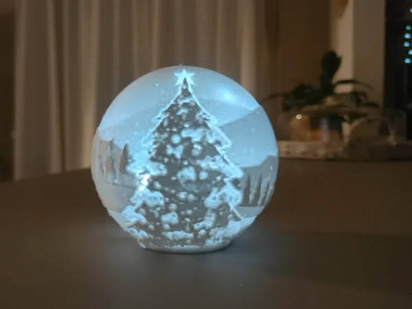 Lithophanie sphère de Noël