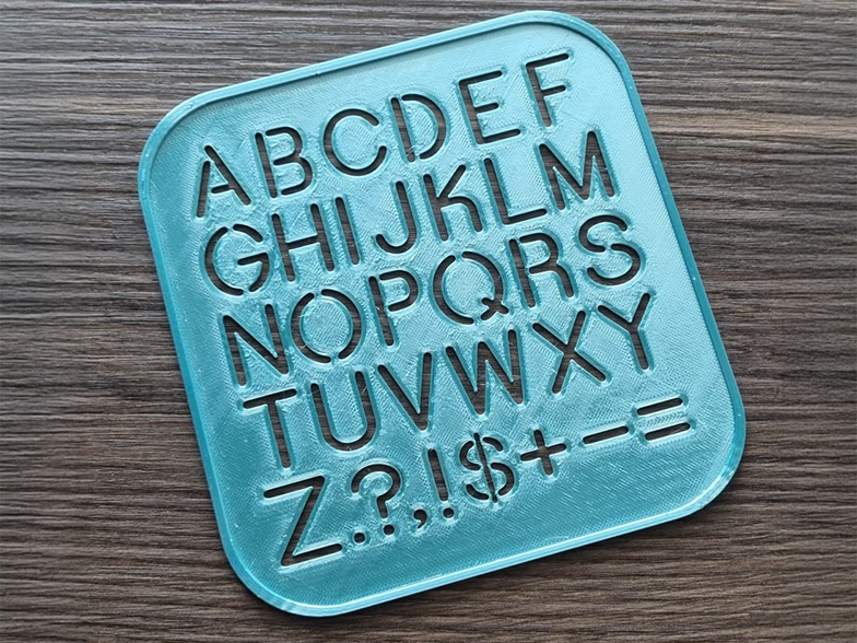 Capital Letters, Punctuation and Operators Stencil