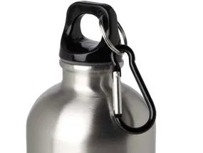 Aluminum Bottle Screw Cap with Carabiner Loop