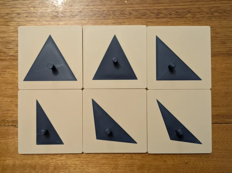 Montessori Geometric Cabinet - Tray 3, Triangles