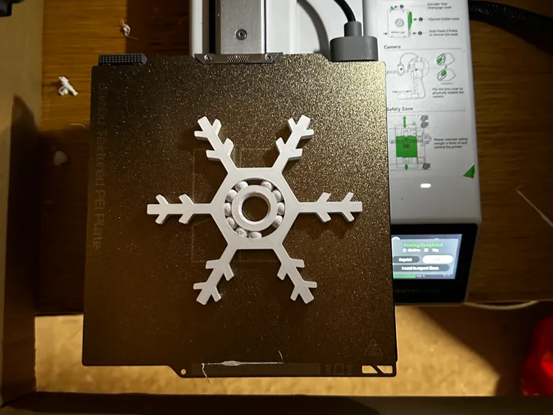 Snowflake fidget spinner