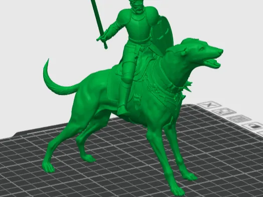 knight on dog