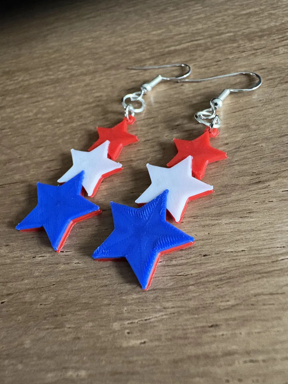 USA Star Drop Earrings view 3
