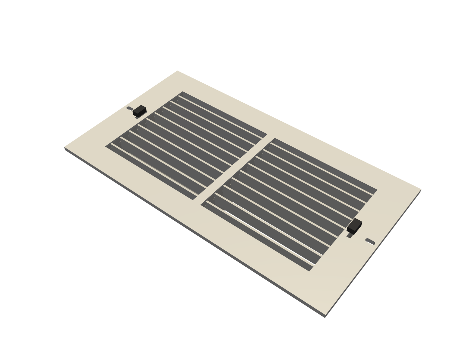 Ceiling Vent 13 1/4 x 7 1/4 Adjustable Fins 3D model
