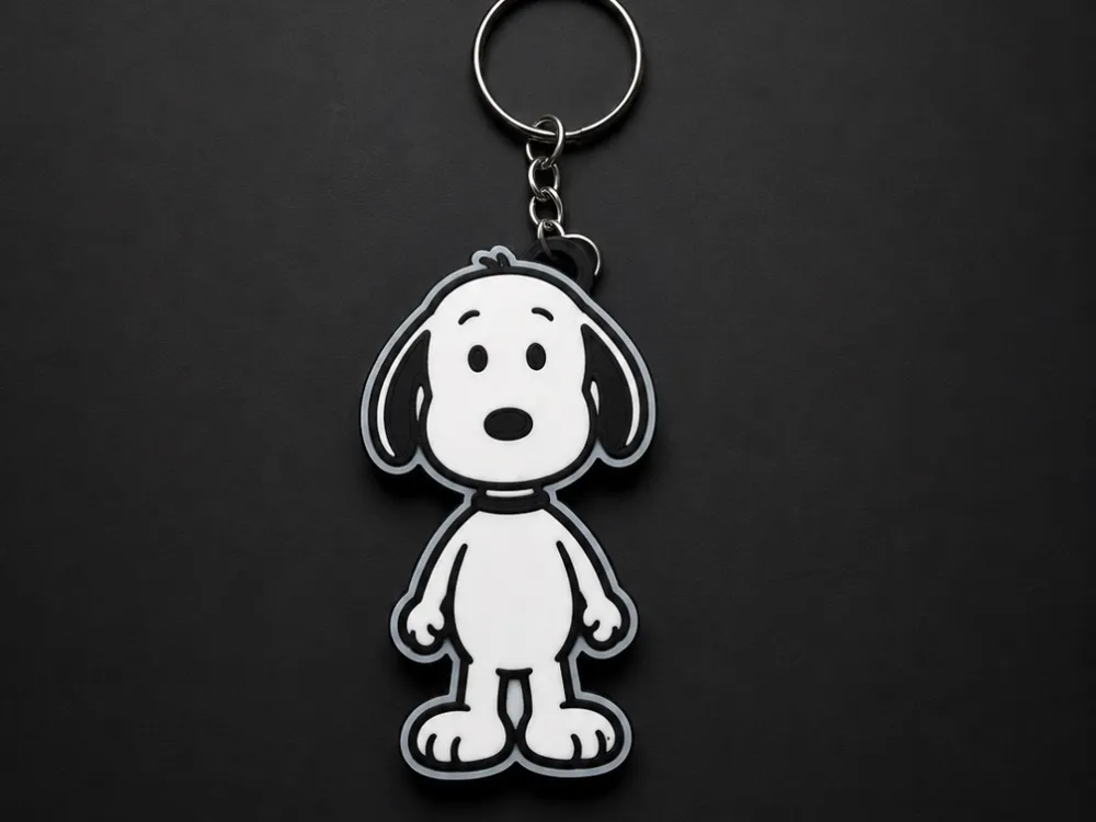 Llavero: adorable Snoopy keychain. Referencia del modelo original.