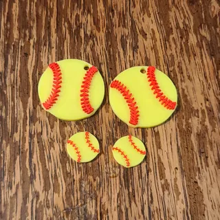Softball Raised Earrings