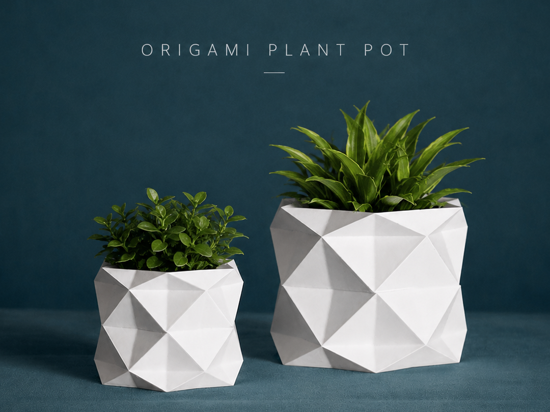Origami Plant Pot | 2 Version Modern Folded Design