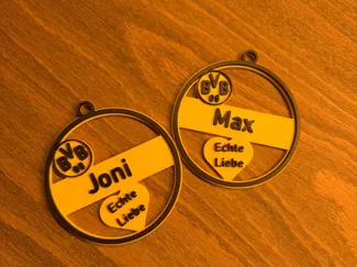 Weihnachtskugel BVB (Name bearbeitbar)