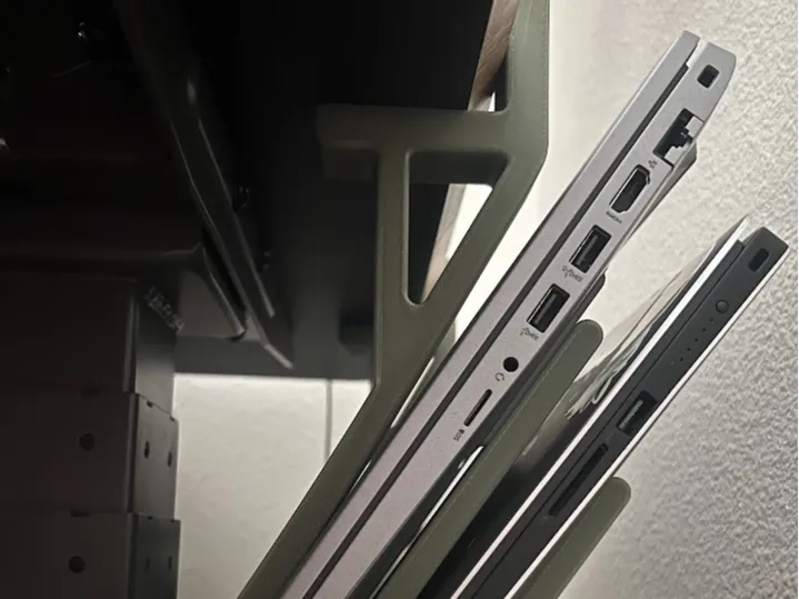 Vari desk side laptop holder