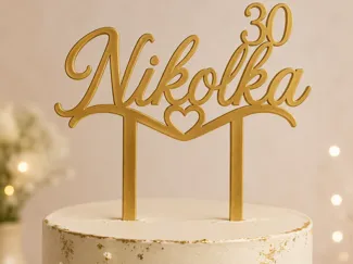 Nikolka 30 Cake Topper