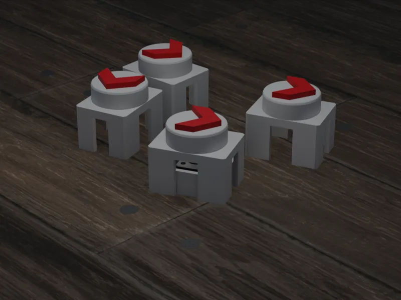 Keycaps for taster (6x6mm; H = 5mm) with arrows