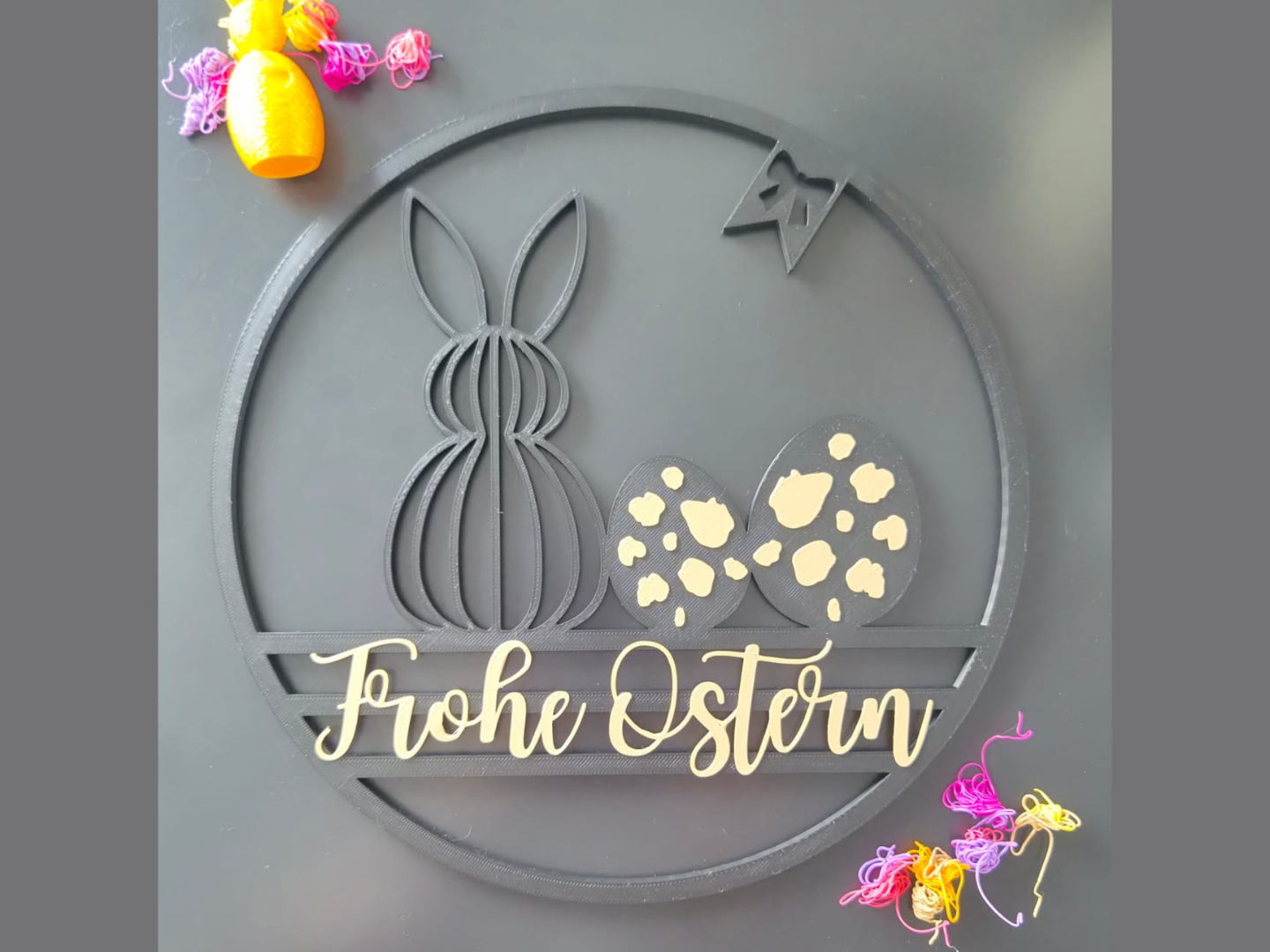 Frohe Ostern Türkranz, Dekokranz | zwei Versionen