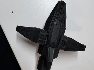 Sci-fi Spaceship and stand (no glue)