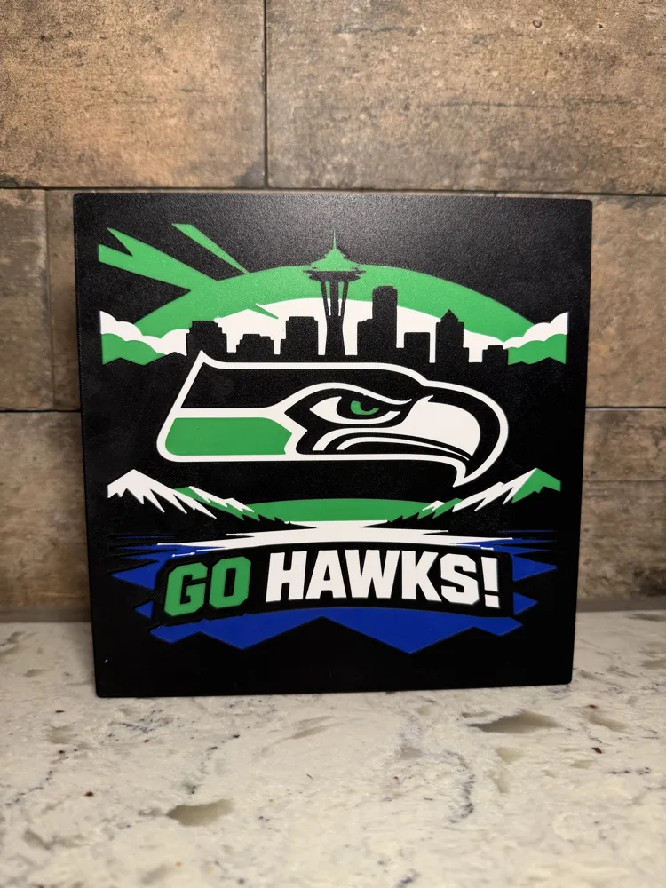 Seahawk Photo Prop Seahawks Hype Lightbox - Free 3D Print Model - MakerWorld