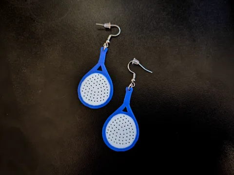 Tennis Racquets Inspired Earrings view 2