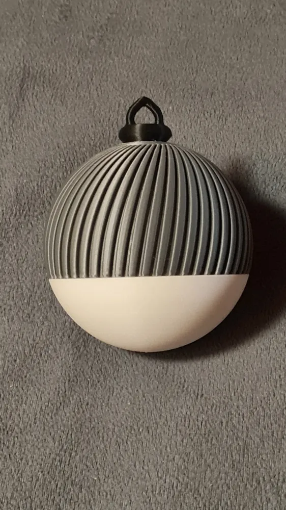 Christmas bauble 70mm, no supports, no AMS - Free 3D Print Model ...