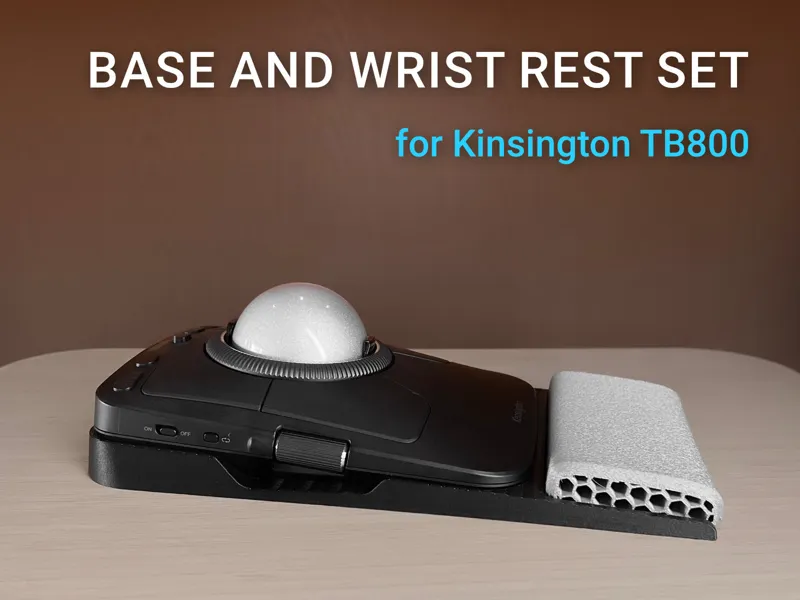 Base & wrist rest set for Kensington TB800 Mouse