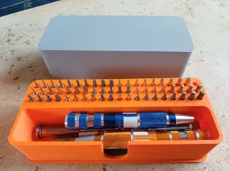 Modular Tool Bit Organizer Box with Lid