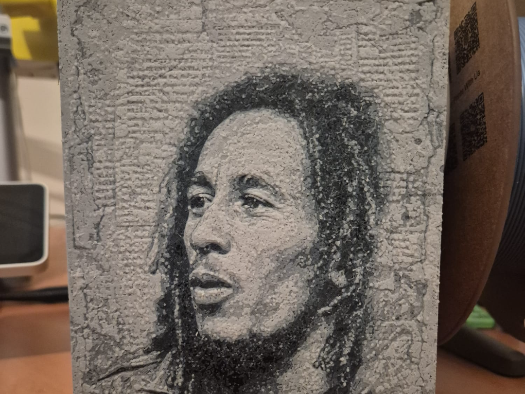 bob marley papercut hueforge
