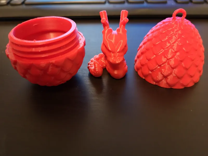 Threaded Dragon Egg with Keychain hole