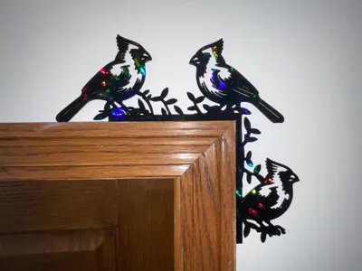 Cardinals Door / Window Corner Silhouette