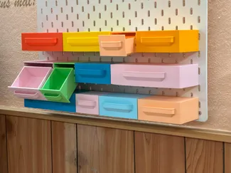 Schubladen kipp- und herausnehmbar Ikea Skadis