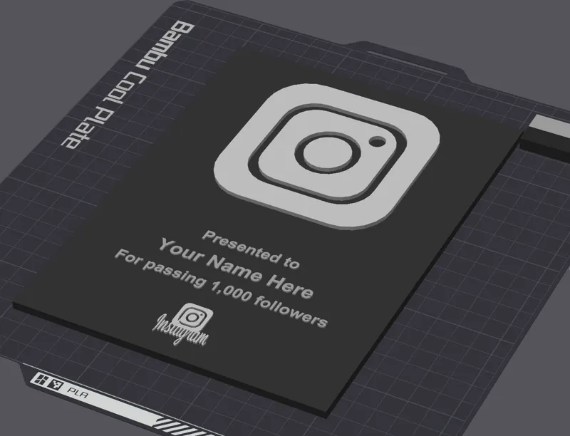 Instagram Award Plaque
