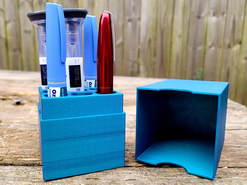 Storage Box & Cover for 9 Insulin/Injection Pens