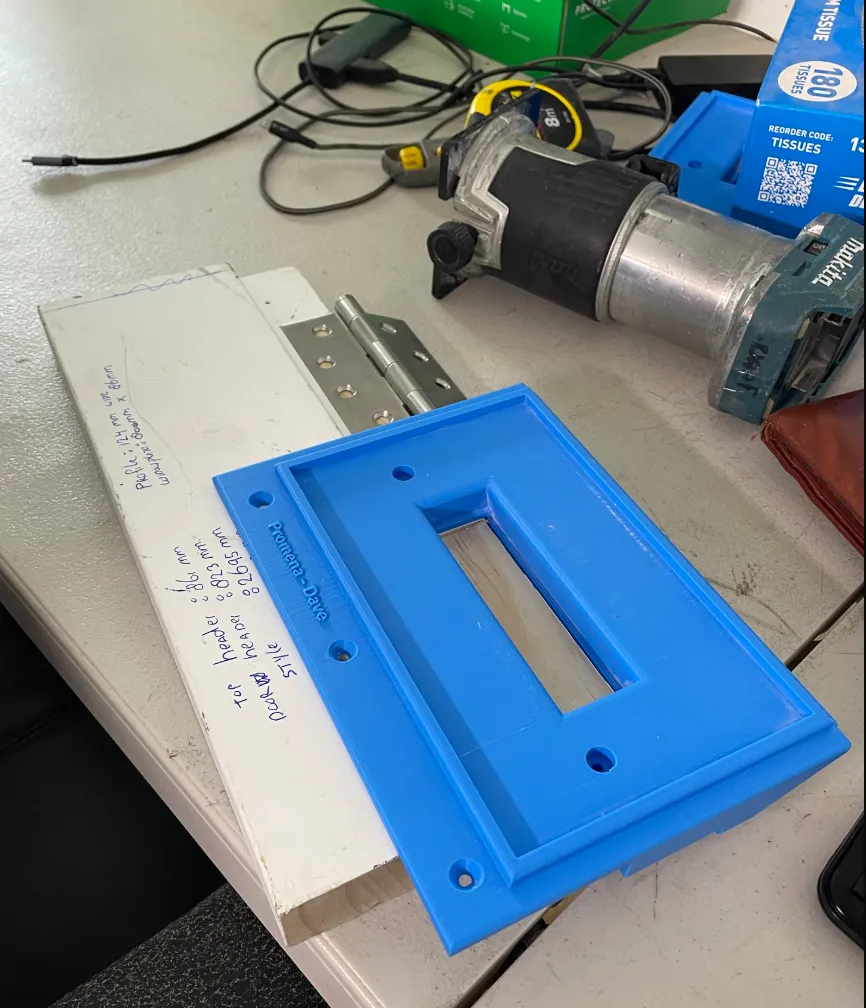Hinge router template by Just_Dave MakerWorld: Download Free 3D Models