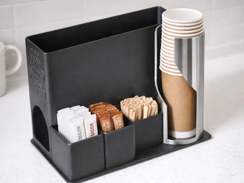 Organizer Capsule Cialde Caffè Zucchero Bicchieri
