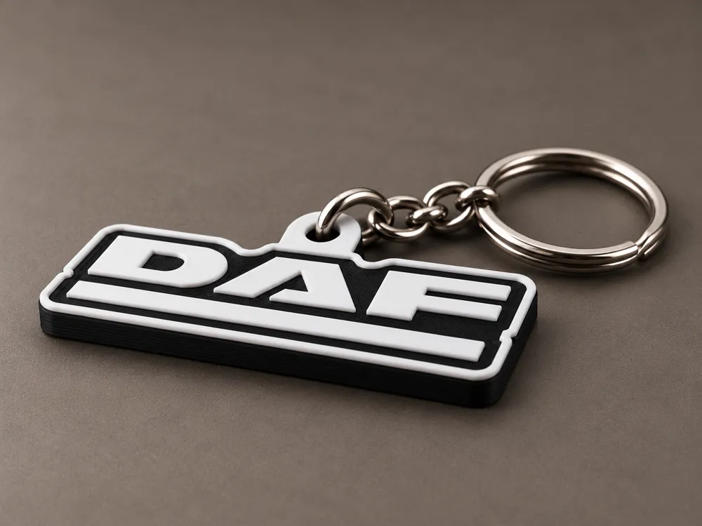 Printable Loop Border DAF Keychain – Truck Logo - Free 3D Print Model - MakerWorld