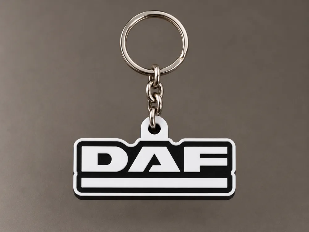 Printable Loop Border DAF Keychain – Truck Logo - Free 3D Print Model - MakerWorld