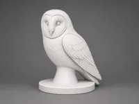 Church-Tower Owl Figurine - 0.20 mm PLA