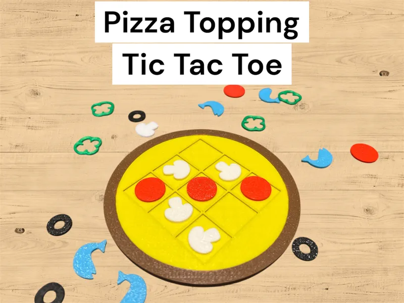 Pizza Topping Tic-Tac-Toe – Family Game