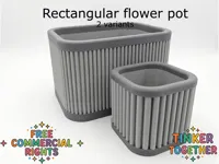 Pot de fleurs rectangulaire — 2 tailles — photo 1