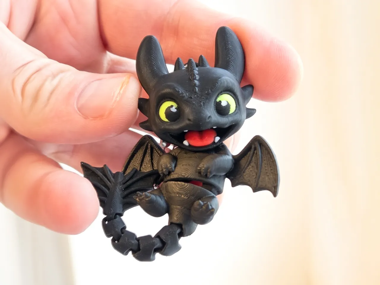 Articulated Toothless Dragon Keychain view 3