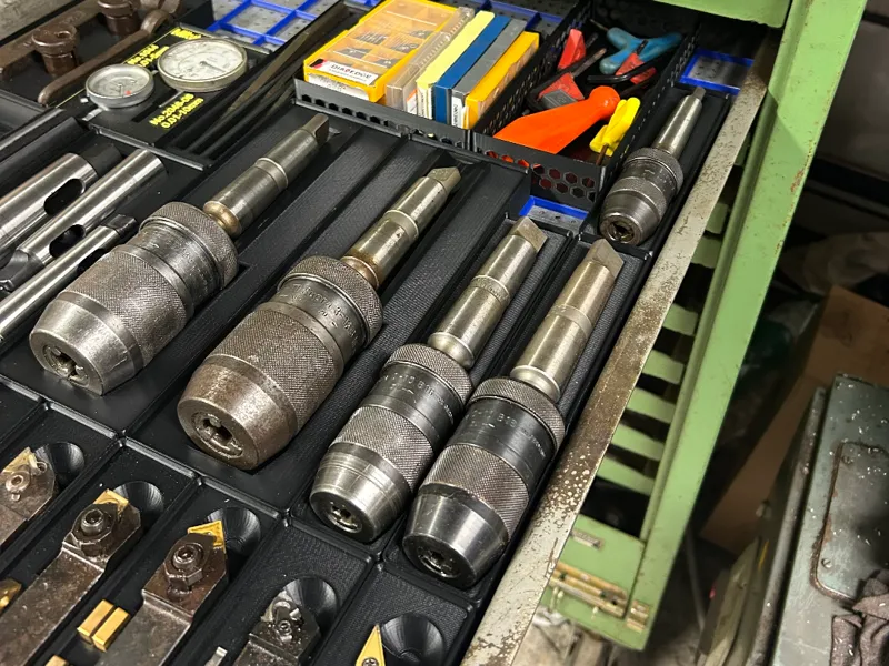 Gridfinity RÖHM Drillchuck Drillpress Drillbits