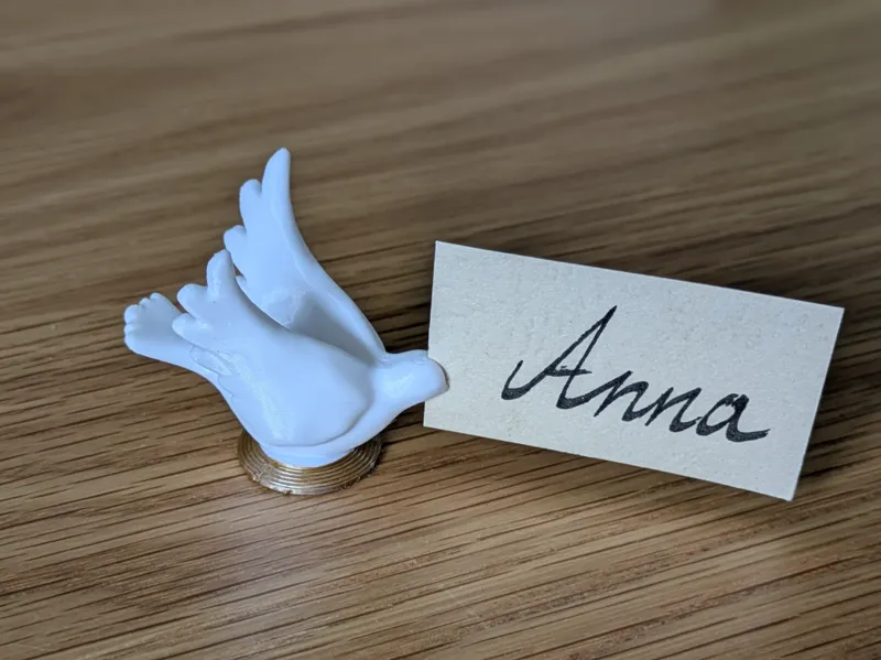 Dove place cards holder