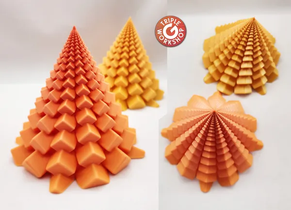 Vase spirale sapin en sucre