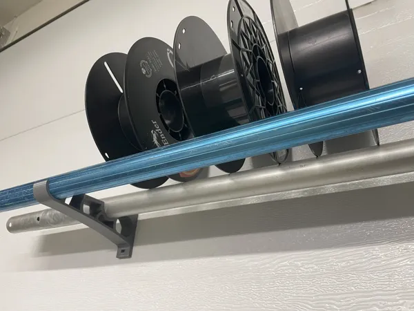 Wall-Mounted Dual Rod Hook for 3D Filament Spools