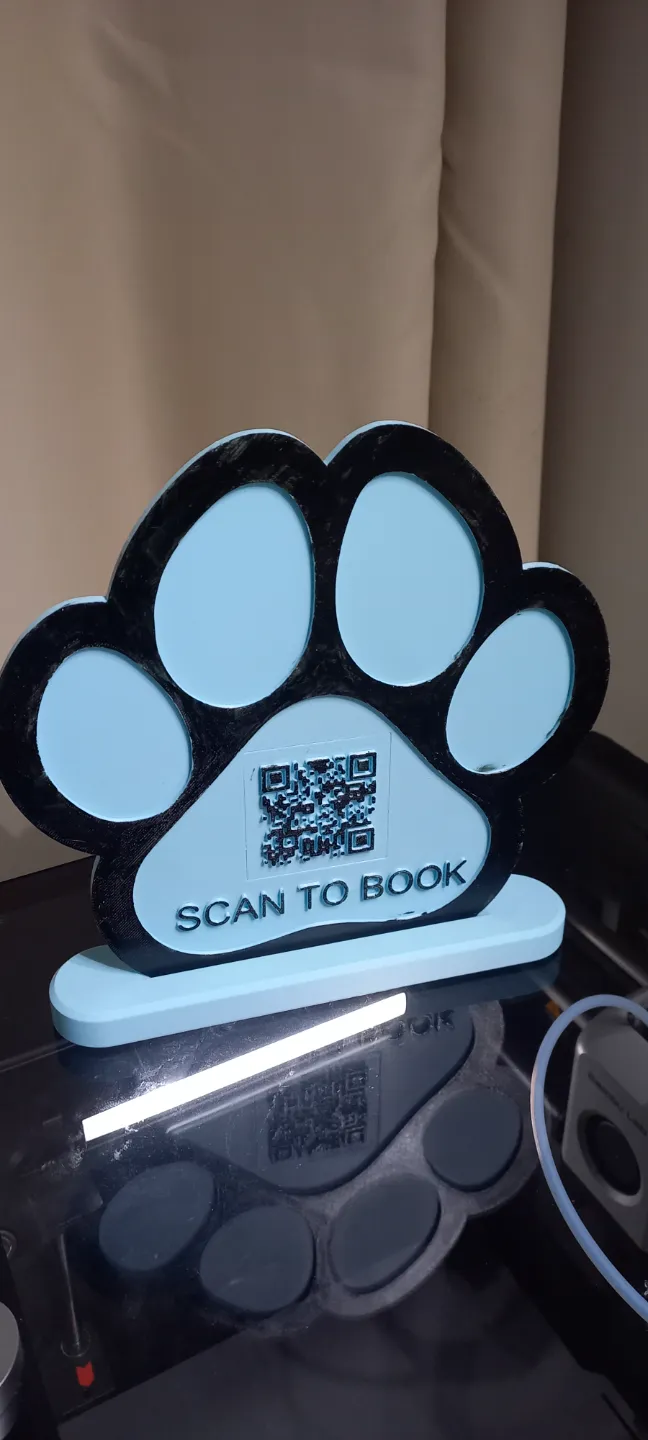 Paw Print QR Code Stand By Lucho Etche MakerWorld Paw Print QR Code Stand By Lucho Etche MakerWorld